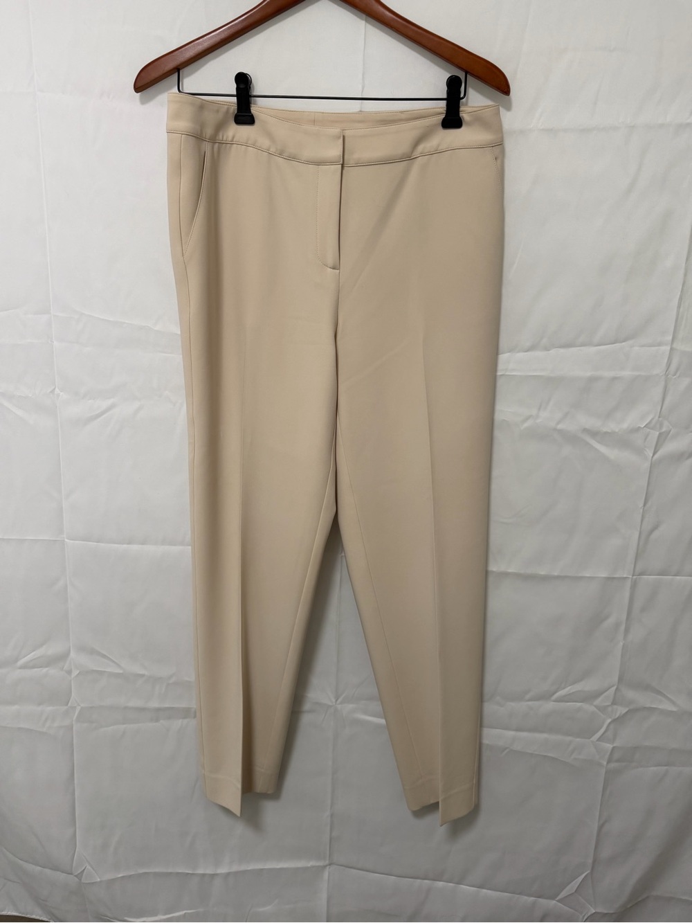 St. John Cream Straight-Leg Trousers